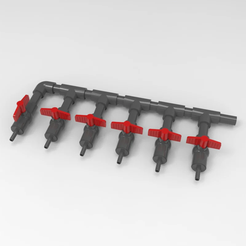 Luftverteiler 9mm - 6-fach 